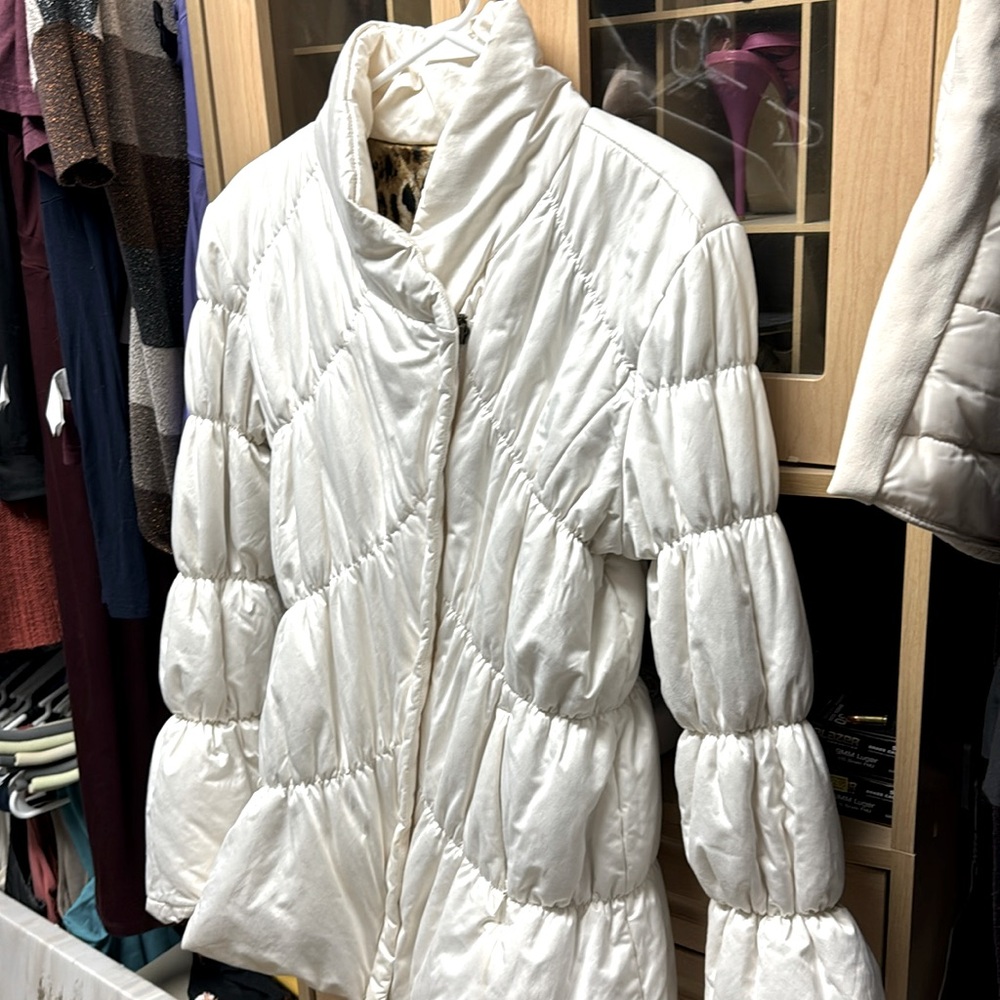 Off white puffer coat